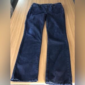 Gently worn NYDJ 16T Marilyn Straight Leg Jeans Dark Rinse